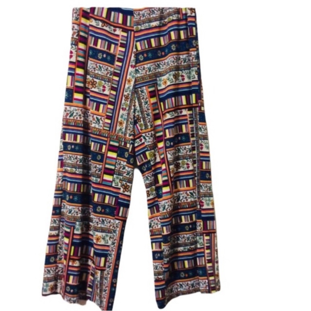 VALERIE STEVENS Bright and Colorful Patterned PANTS Size MEDIUM
